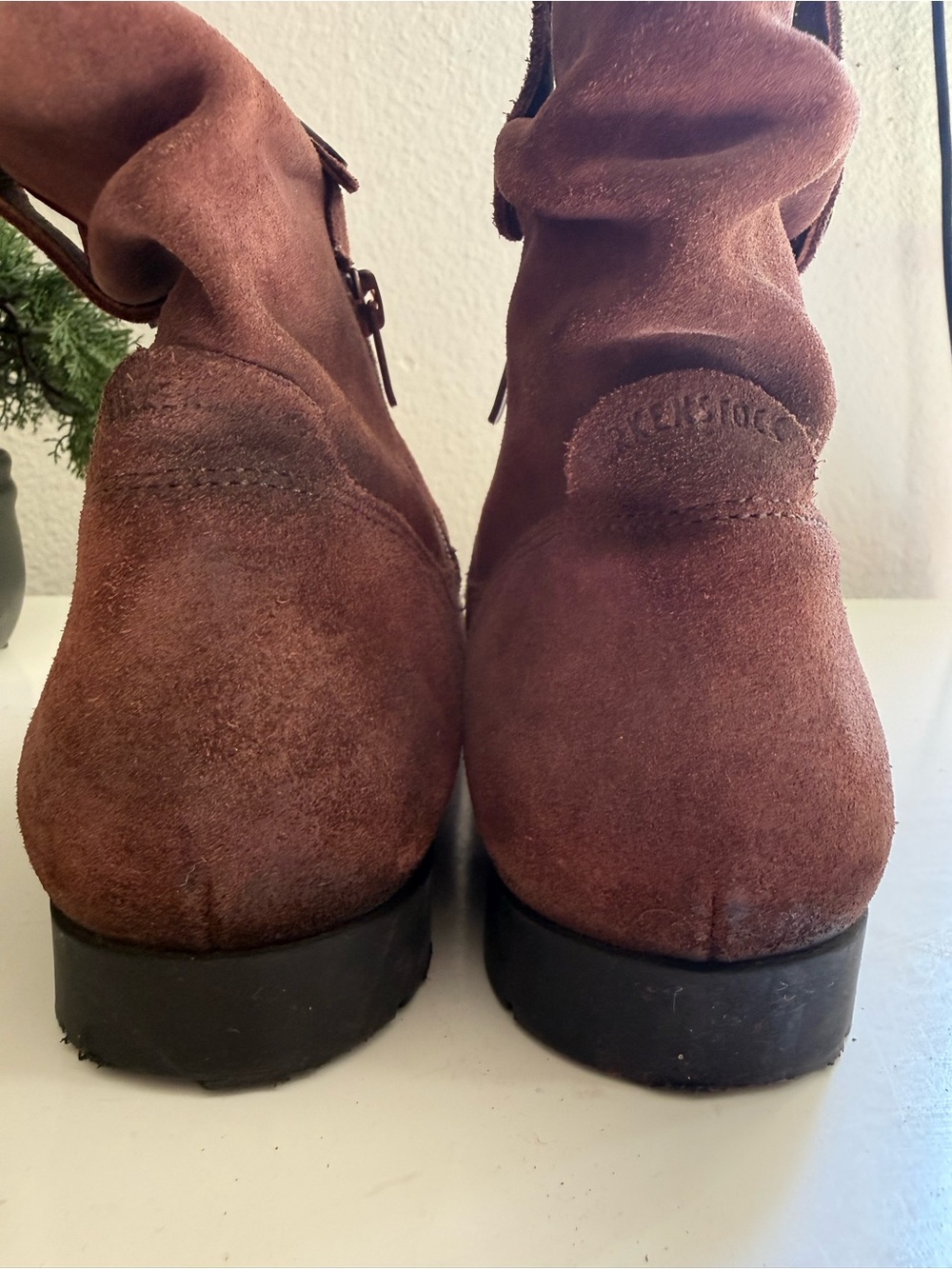 Birkenstock Sarnia  women size 6 Chestnut Brown Suede Slouch Ankle Booties - Picture 5 of 11
